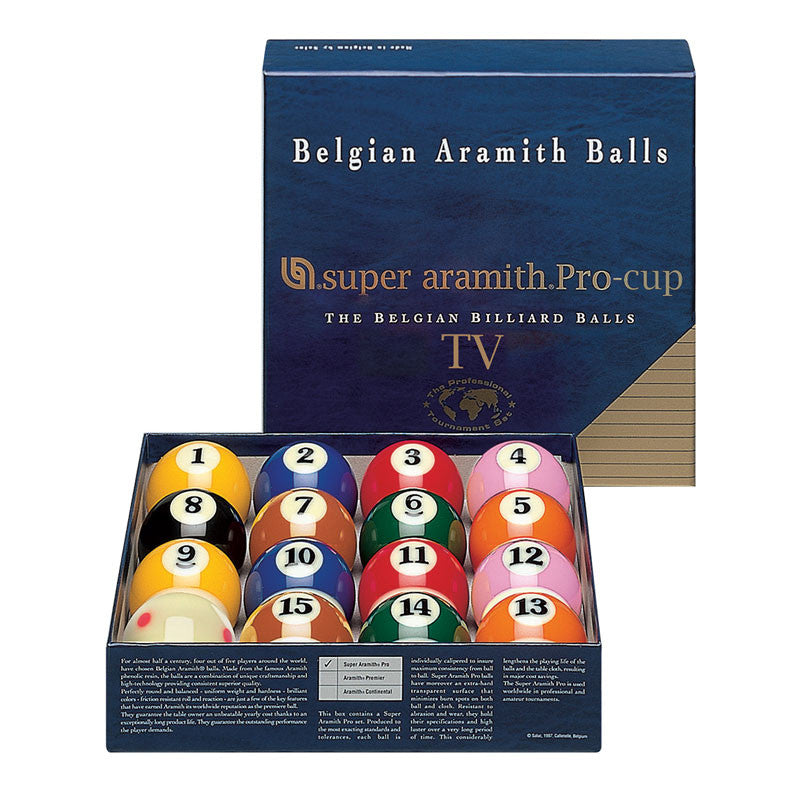 Super Aramith TV Pro Cup Balls, Pool Balls, CueStix - Olhausen Online